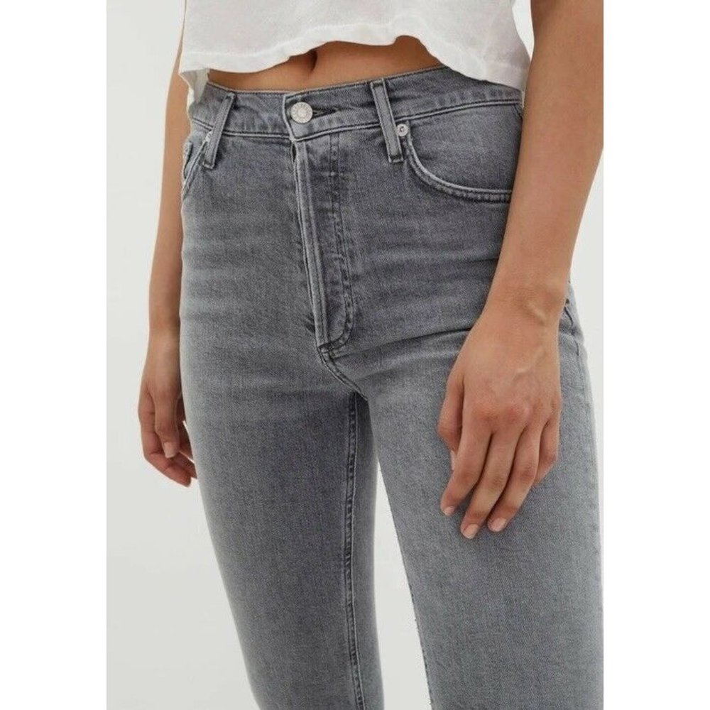 AGOLDE Nico Jeans High Rise Slim Foretold Grey 26 - Picture 3 of 11